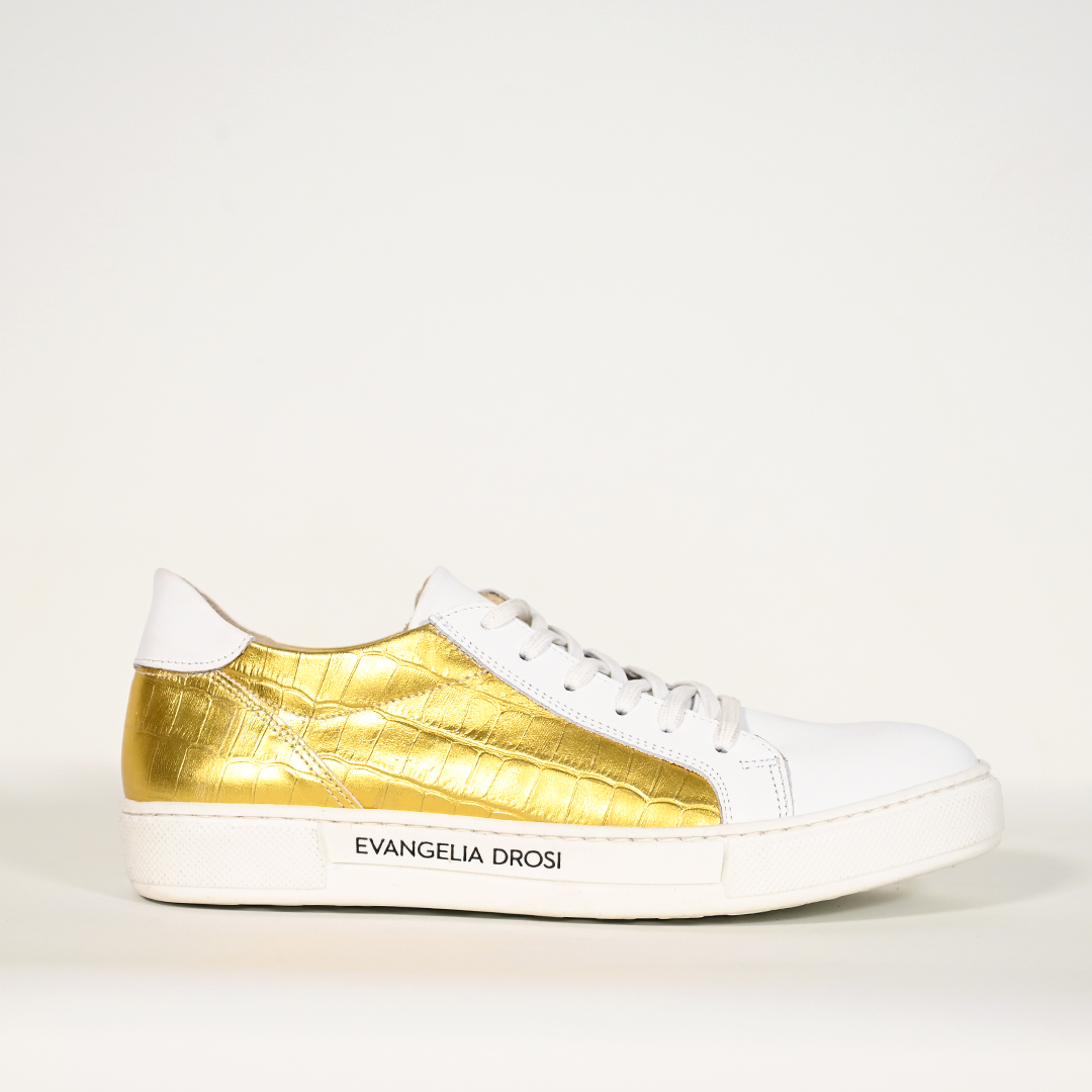 GOLD CROCO SNEAKERS