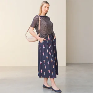 Κοντομάνικη Μπλούζα Πλεκτή