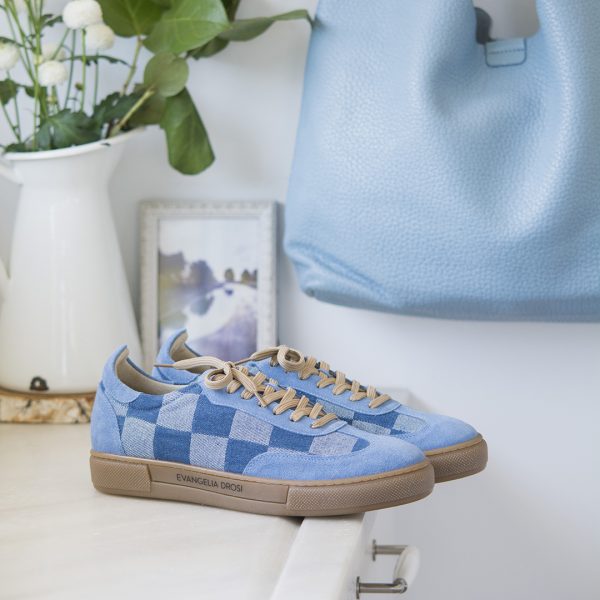 SNEAKERS BLUE CHESS