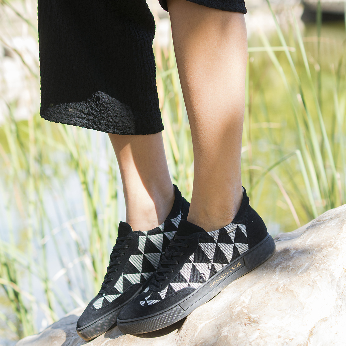 SNEAKERS ΜΑΥΡΑ TRIANGLE