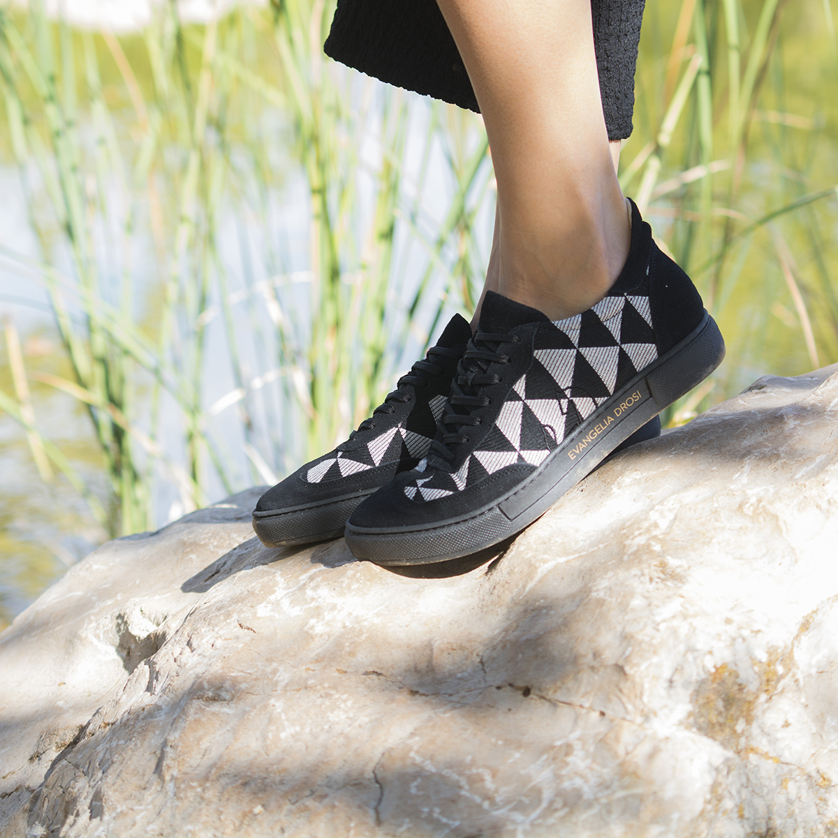 SNEAKERS ΜΑΥΡΑ TRIANGLE