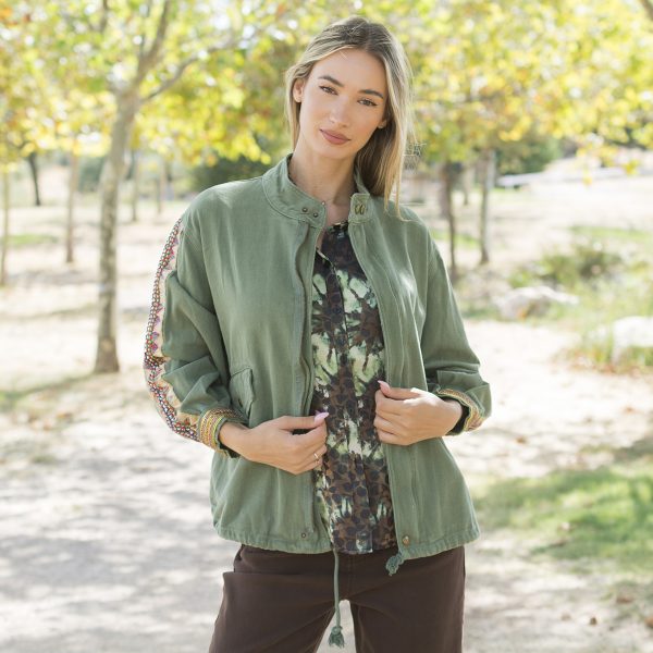 ΤΖΑΚΕΤ ΜΕ ΚΕΝΤΗΜΑ ΣΤΑ ΜΑΝΙΚΙΑ