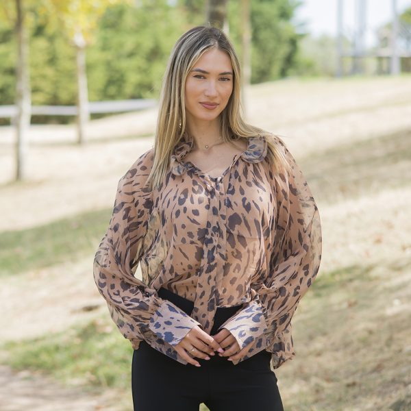 ΠΟΥΚΑΜΙΣΟ BROWN LEOPAR