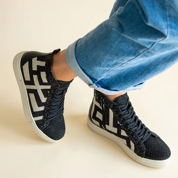 Γυναικεία Δερμάτινα Sneakers Boots Maiandros