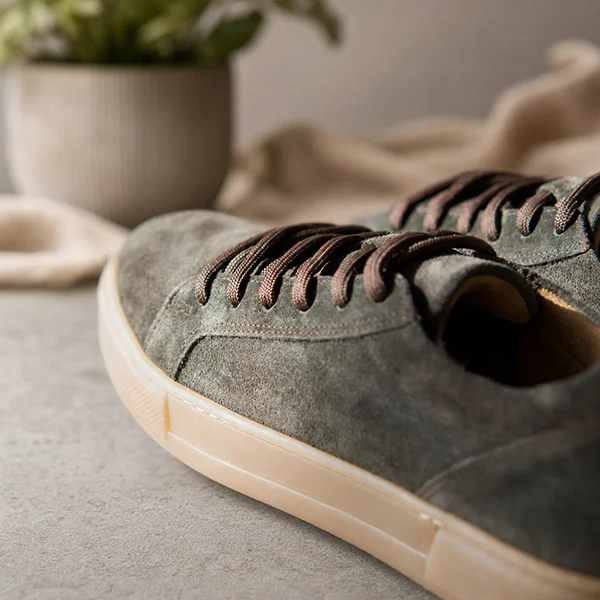 Γυναικεία Δερμάτινα Sneakers Καφέ- Suede