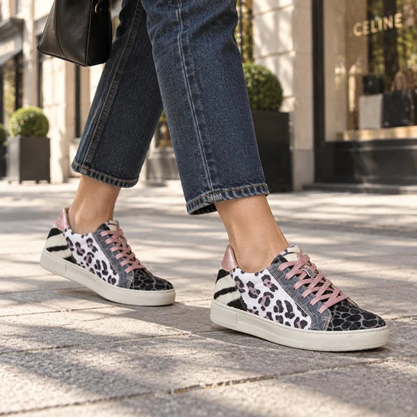 Γυναικεία Δερμάτινα Sneakers Multi-Animal