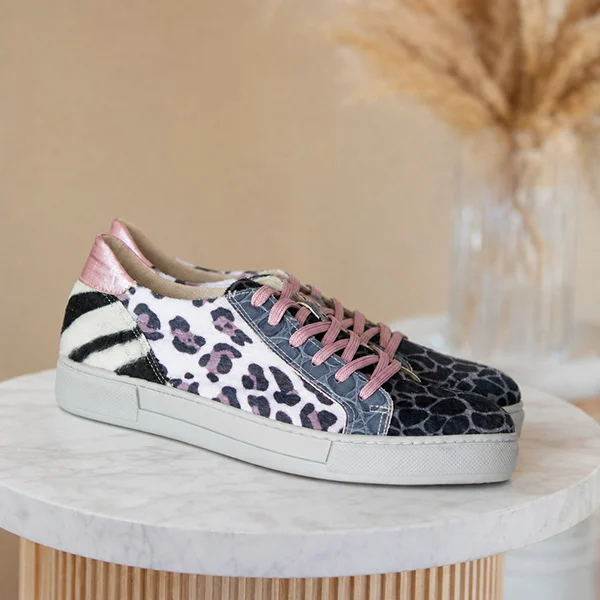Γυναικεία Δερμάτινα Sneakers Multi-Animal