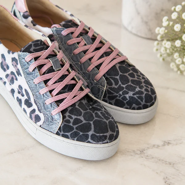 Γυναικεία Δερμάτινα Sneakers Multi-Animal