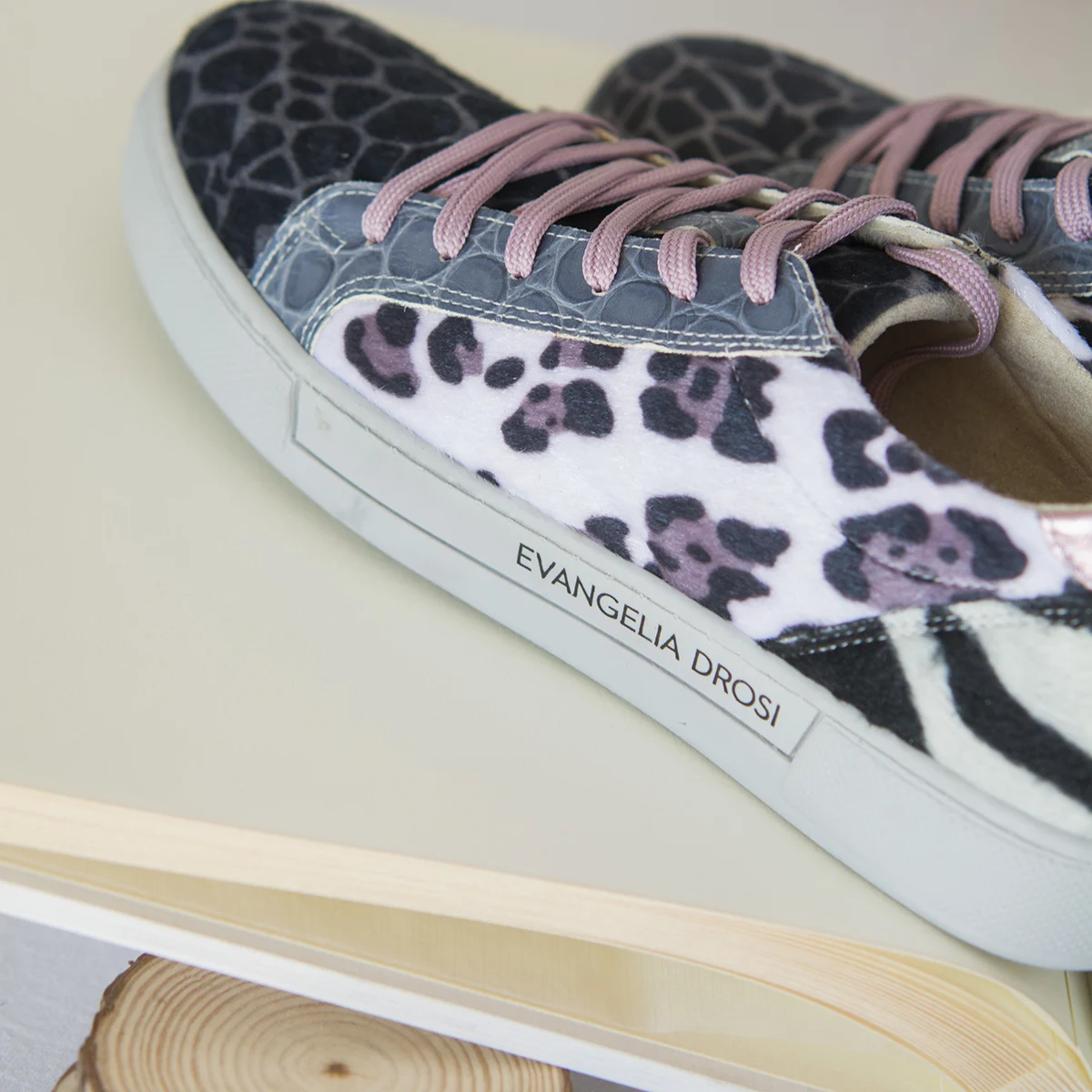 Γυναικεία Δερμάτινα Sneakers Multi-Animal