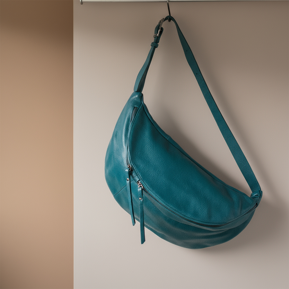 ΤΣΑΝΤΑ ΜΠΑΝΑΝΑ ΑΠΟ ΔΕΡΜΑ OVERSIZED