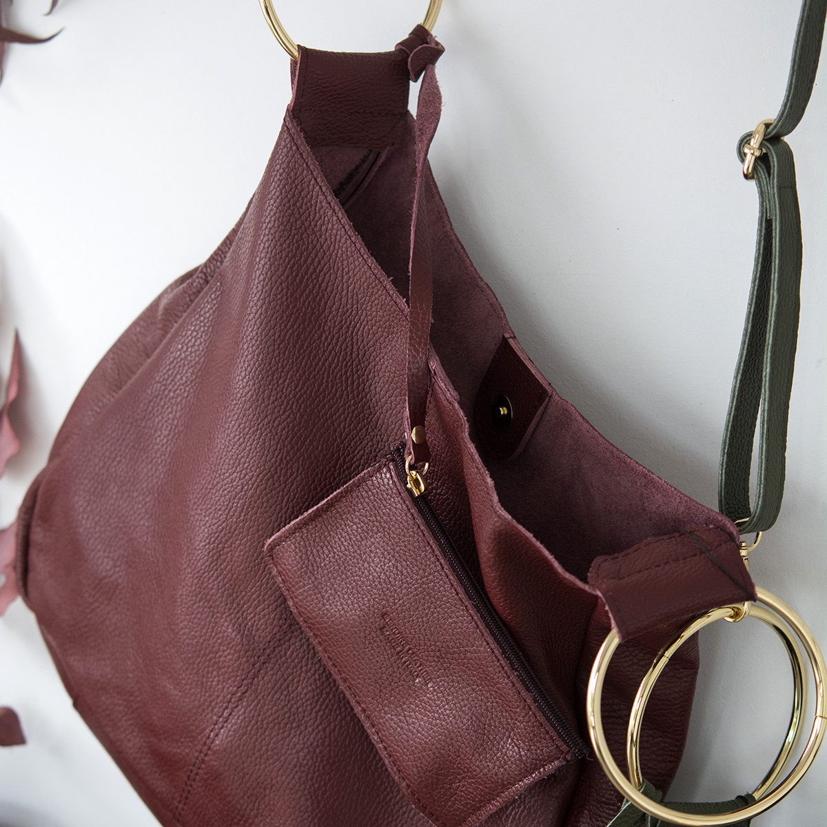 ΤΣΑΝΤΑ ΑΠΟ ΔΕΡΜΑ BUCKET-GOLD