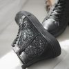 SNEAKERS BOOTS BLACK GLITTER
