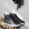 SNEAKERS BOOTS BLACK-CROCO