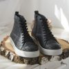 SNEAKERS BOOTS BLACK-CROCO