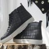 SNEAKERS BOOTS BLACK-CROCO