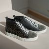 SNEAKERS BOOTS LEOPAR GREY