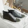 SNEAKERS BOOTS LEOPAR GREY