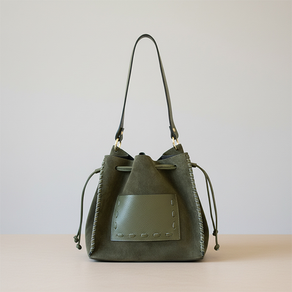 ΤΣΑΝΤΑ ΑΠΟ ΔΕΡΜΑ BUCKET-POUCH