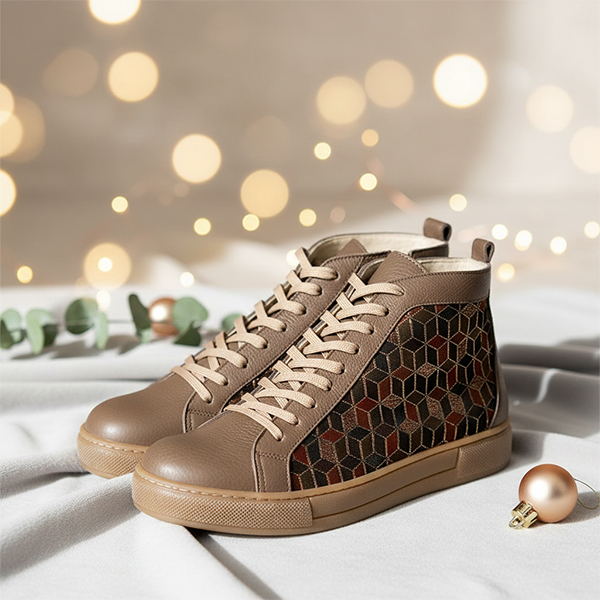 SNEAKERS BOOTS BROWN CUBE