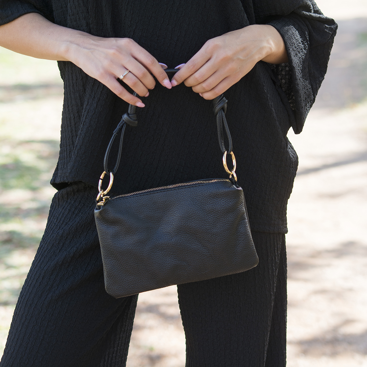 ΤΣΑΝΤΑ ΑΠΟ ΔΕΡΜΑ GOLD CYCLE MINI