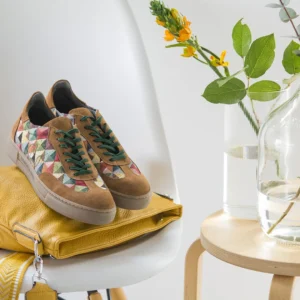 Γυναικεία Δερμάτινα Sneakers New Geometric