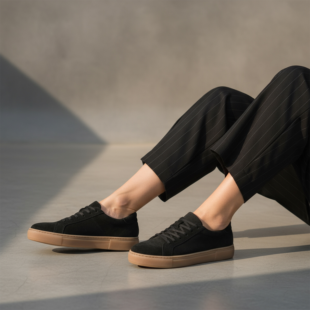 SNEAKERS ΜΑΥΡΑ SUEDE