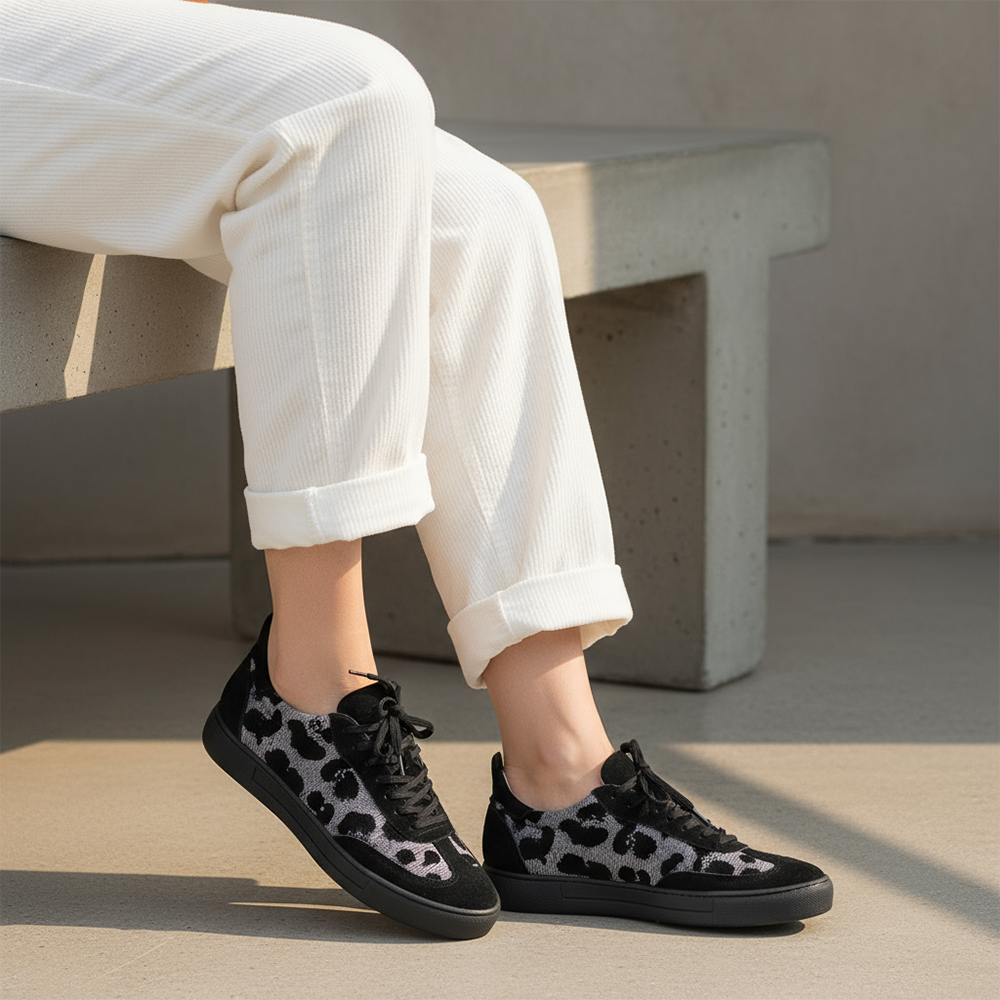 SNEAKERS ΜΑΥΡΑ PLAID