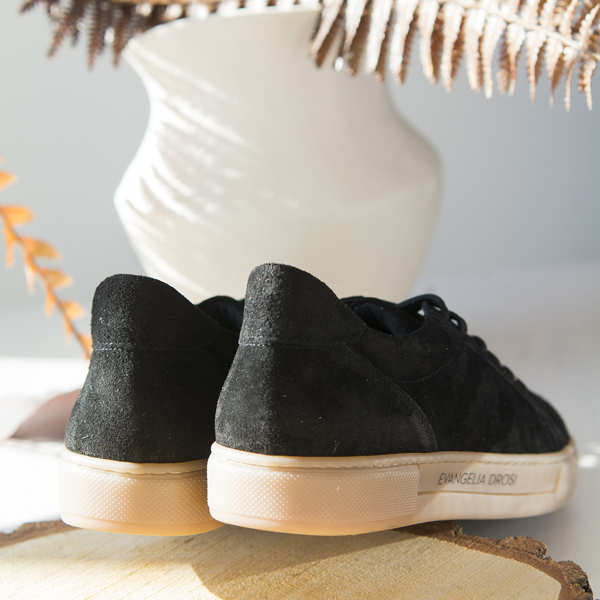 SNEAKERS ΜΑΥΡΑ SUEDE