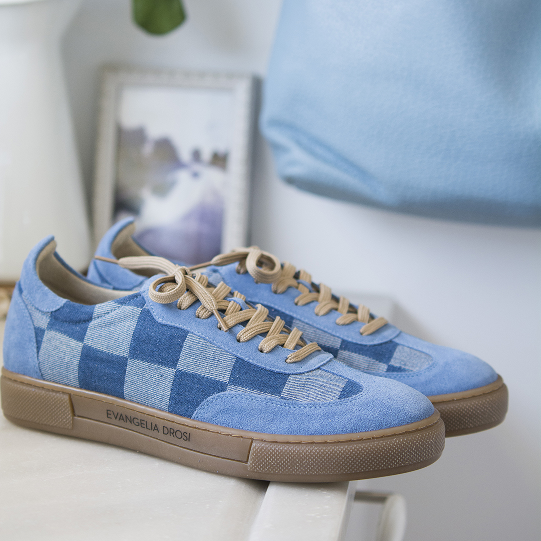 SNEAKERS BLUE CHESS