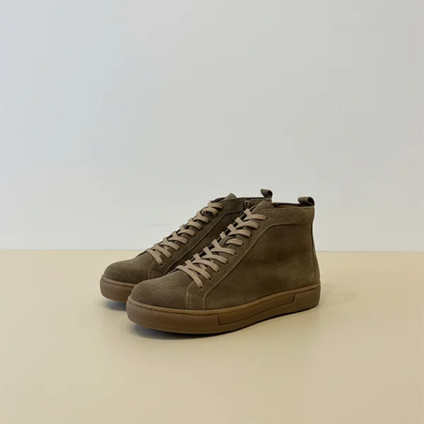 Γυναικεία Δερμάτινα Sneakers Boots Καφέ Αποχρώσεις