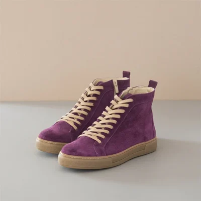 Γυναικεία Δερμάτινα Sneakers Boots Ροζ Αποχρώσεις