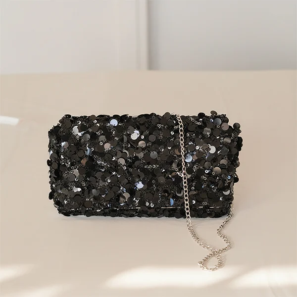 Γυναικείο Μαύρο Τσαντάκι με Παγιέτες