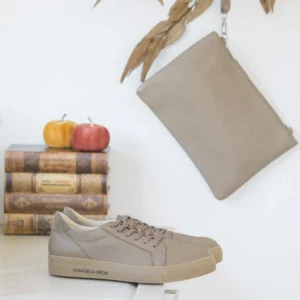 Γυναικεία Δερμάτινα Sneakers Mocha Mousse