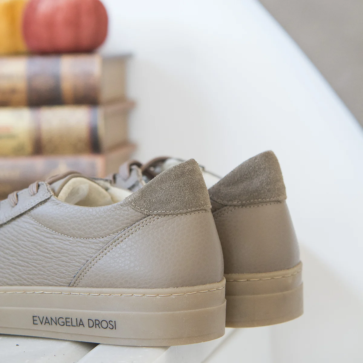 Γυναικεία Δερμάτινα Sneakers Mocha Mousse