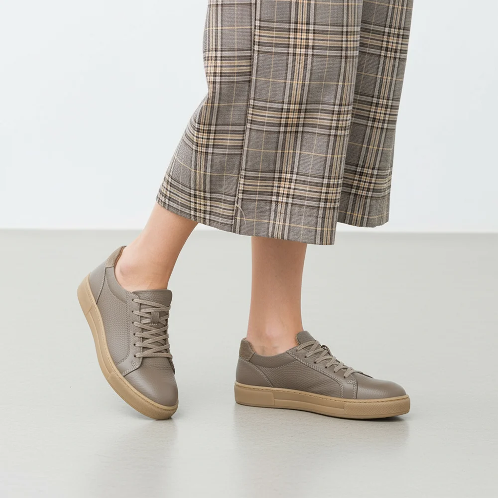 Γυναικεία Δερμάτινα Sneakers Mocha Mousse