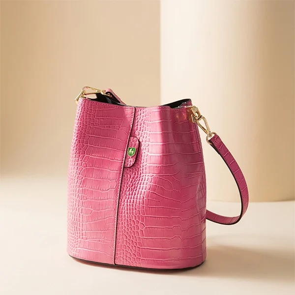 Γυναικεία Δερμάτινη Τσάντα Bucket