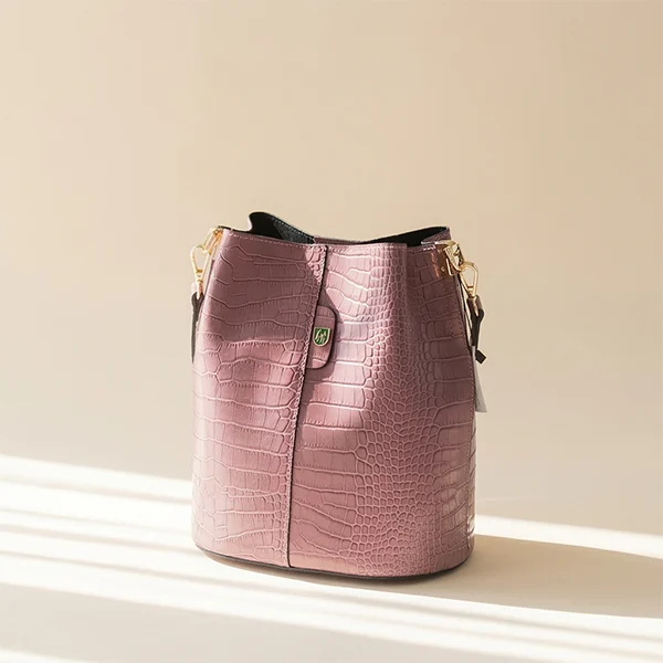 Γυναικεία Δερμάτινη Τσάντα Bucket