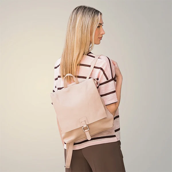 Γυναικεία Δερμάτινη Τσάντα Πλάτης σε Χρώματα