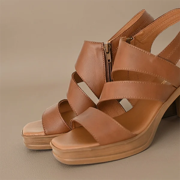 Γυναικεία Δερμάτινα Πέδιλα Soft & Chic