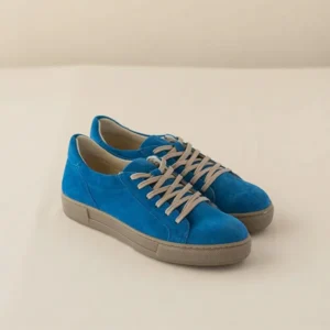 Γυναικεία Δερμάτινα Sneakers Μπλε Ρουα