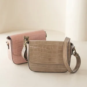 Γυναικεία Δερμάτινη Τσάντα Croco-Flap