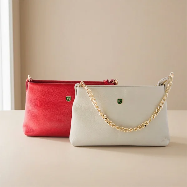 Γυναικεία Δερμάτινη Τσάντα με Αλυσίδα