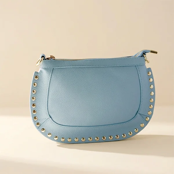 Γυναικεία Δερμάτινη Τσάντα με Τρουκς