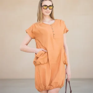 Κεραμιδί Φόρεμα