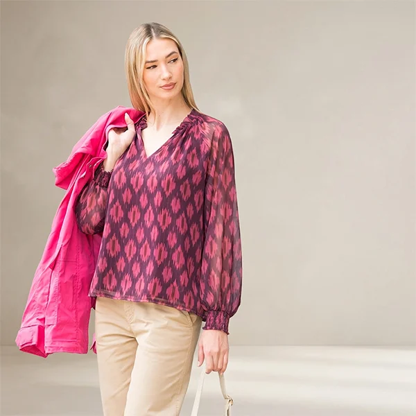 Μπλούζα Μωβ-Φούξια