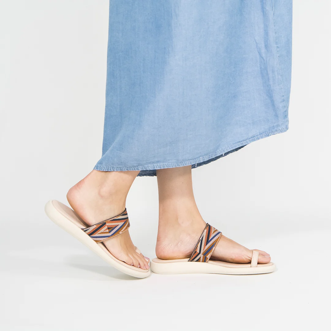 Γυναικεία Δερμάτινα Σανδάλια Colourful