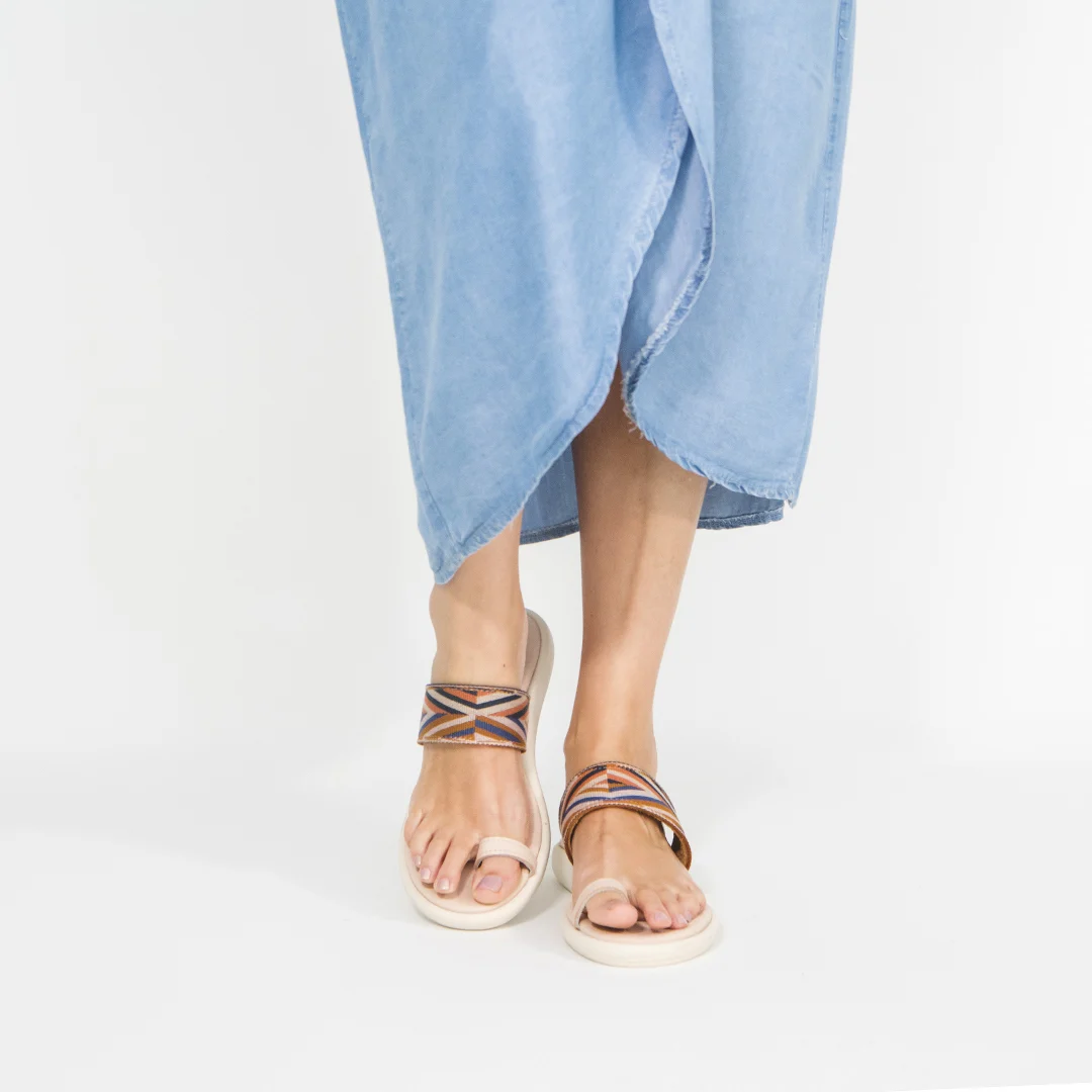 Γυναικεία Δερμάτινα Σανδάλια Colourful