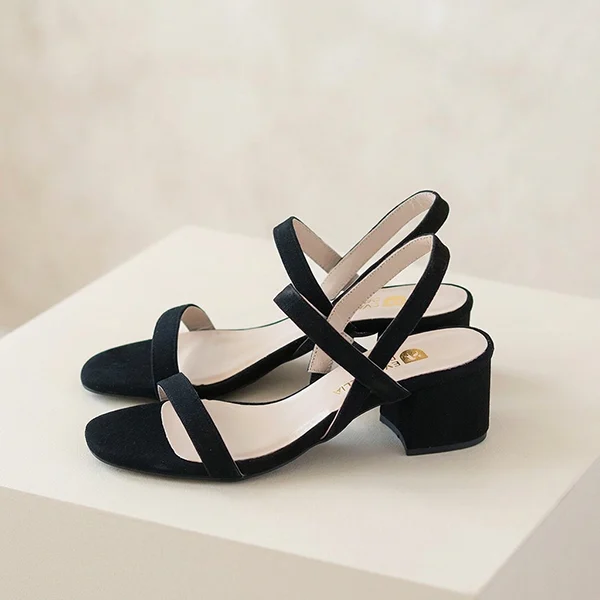 Γυναικεία Δερμάτινα Suede Πέδιλα Luna