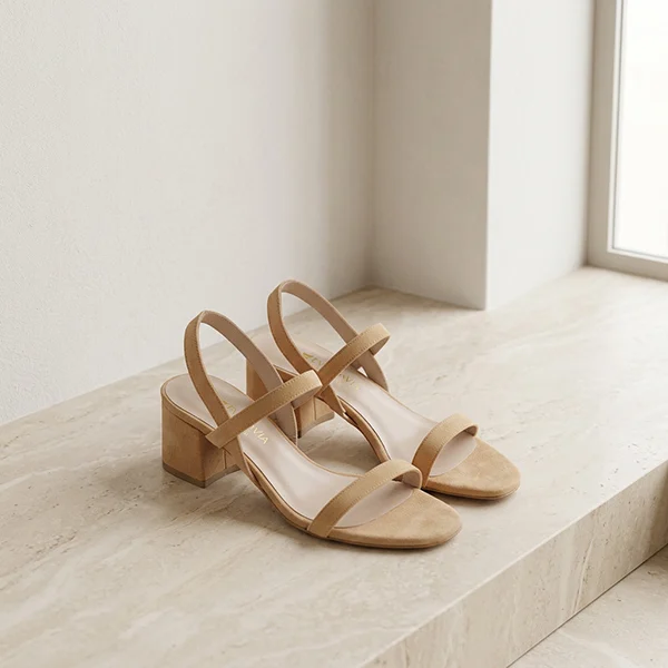 Γυναικεία Δερμάτινα Suede Πέδιλα Luna