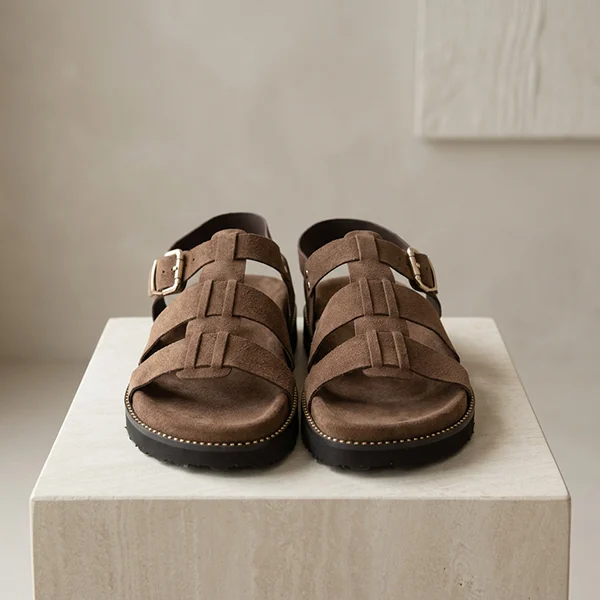 Γυναικεία Suede Δερμάτινα Σανδάλια Cloud